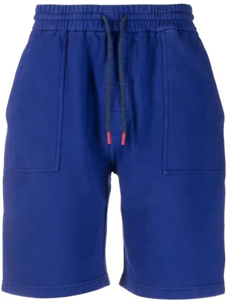 Kiton спортивные шорты с кулиской, синий