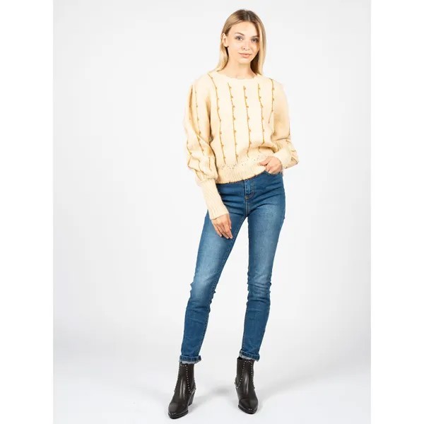 Свитер Silvian Heach Kuina Round Neck, бежевый