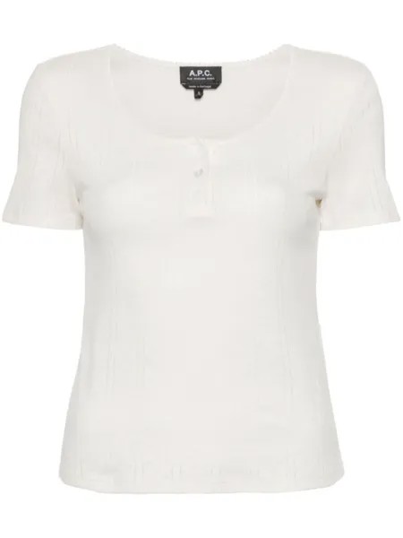 A.P.C. футболка из хлопка Luna, нейтральный цвет