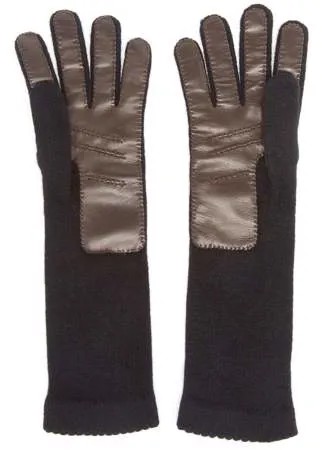 Inverni knitted leather gloves