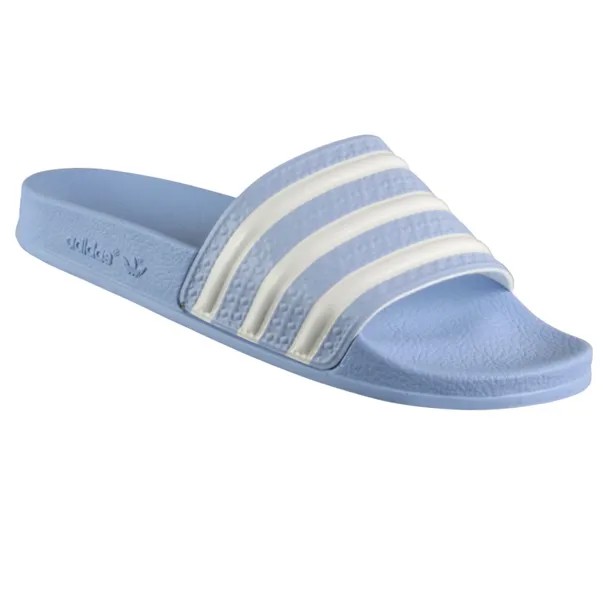 Новые ЖЕНСКИЕ Сандалии Adidas ADILETTE Slides Blue White Beach Вьетнамки 675261