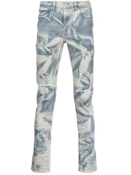 Purple Brand узкие джинсы P001 с эффектом разбрызганной краски