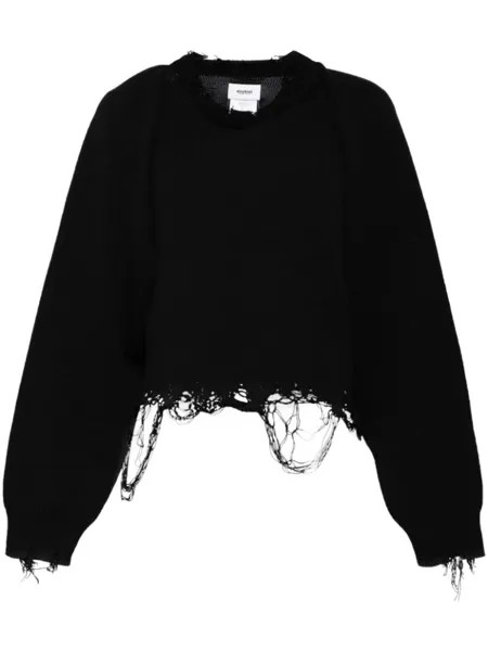 Doublet джемпер с эффектом потертости, черный