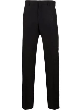 Fendi строгие брюки с жаккардовым логотипом FF