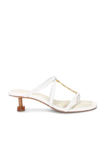 Мюли Jacquemus Les Sandales Basses Pralu, белый