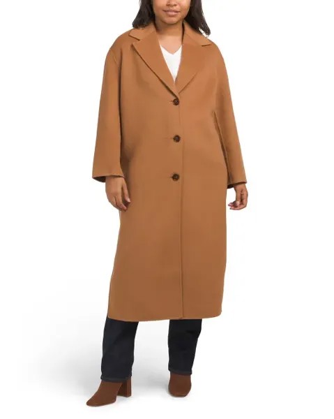 Двустороннее пальто без подкладки из полушерсти Hudson, цвет Camel