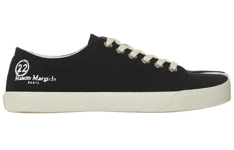 Женские кеды Tabi Canvas Low-top Black/Off-White Maison Margiela
