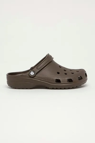 Классические шлепанцы Crocs, коричневый