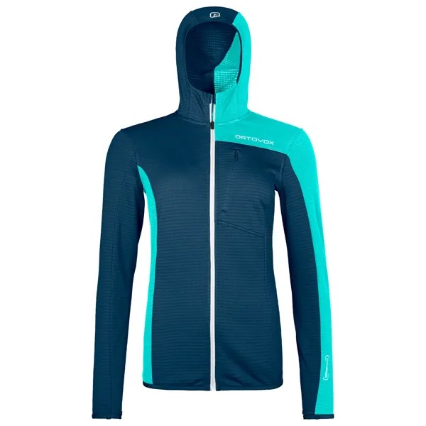 Флисовая жилетка Ortovox Women's Fleece Light Grid Hooded, цвет Deep Ocean