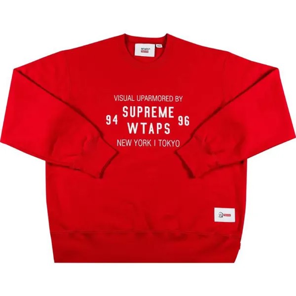 Свитшот Supreme x WTAPS Crewneck, оливковый