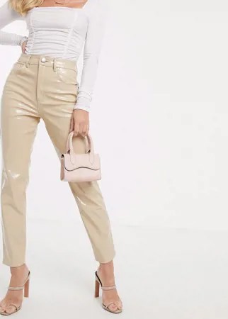 Кремовые виниловые джинсы в винтажном стиле ASOS DESIGN farleigh-Белый