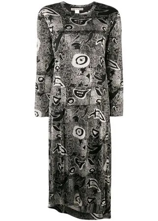 Comme Des Garçons Pre-Owned платье с длинным рукавом с принтом