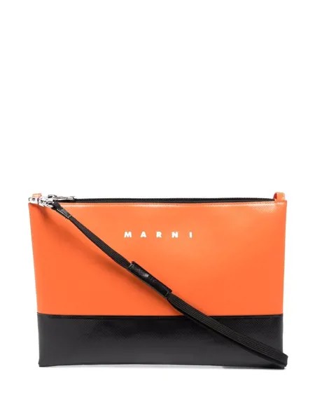 Marni клатч Tribeca с логотипом