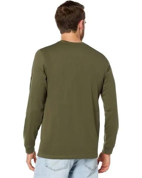 Футболка с длинным рукавом Hurley Happy Sun Guy Long Sleeve Tee, оливковый