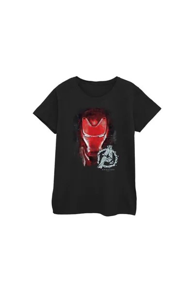 Хлопковая футболка с начесом «Мстители: Финал» «Железный человек» Marvel, черный