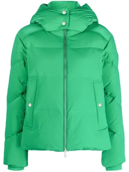 Woolrich пуховик со съемным капюшоном, зеленый