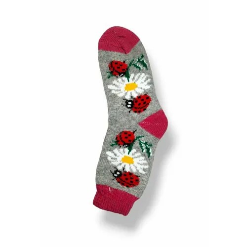 Носки Бабушкины носки, размер 35/40, красный, серый