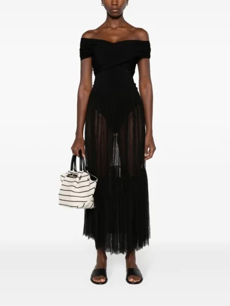 Michael Kors Collection полупрозрачная юбка с цветочным кружевом, черный