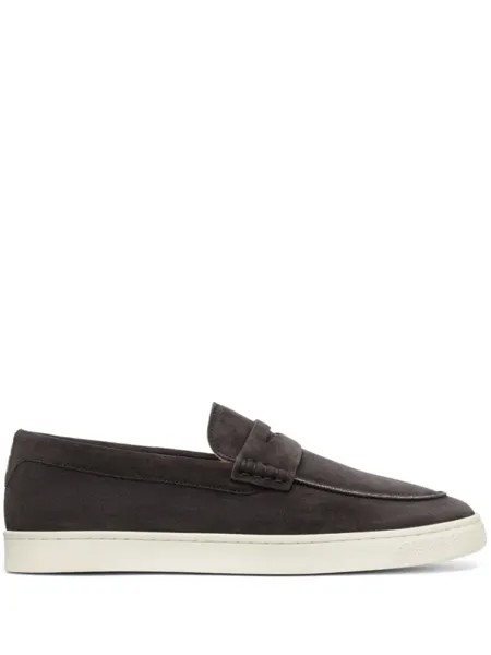 Brunello Cucinelli замшевые пенни-лоферы, серый