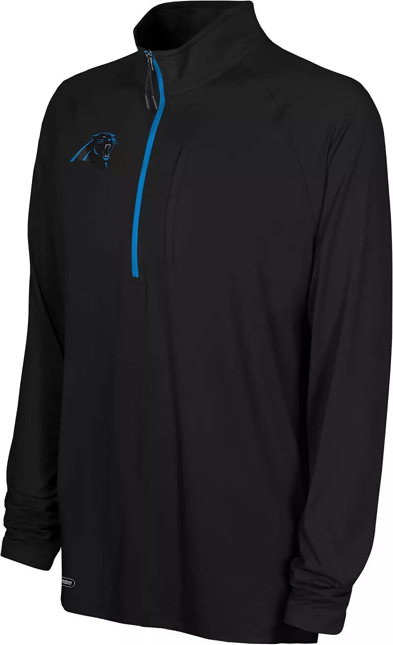 Мужской черный пуловер с воротником-стойкой и молнией на четверть Nfl Combine Joint Carolina Panthers