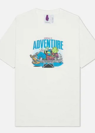 Мужская футболка adidas Originals Adventure Chameleon, цвет белый, размер S
