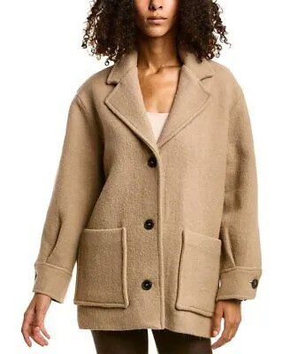 Пальто женское полушерстяное Iro Hisha коричневое 34