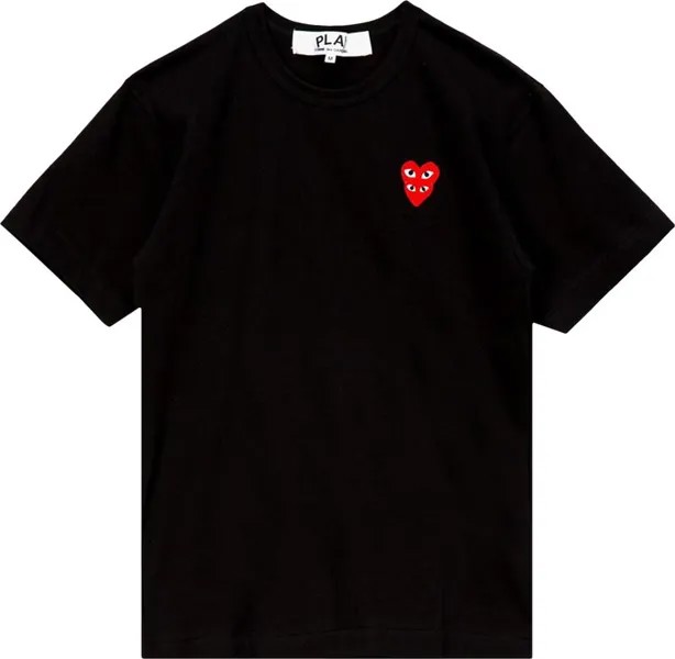 Футболка Comme des Garçons PLAY Mini Heart T-Shirt 'Black', черный