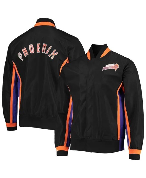 Мужская куртка Phoenix Suns Black Hardwood Classics, 75th Anniversary, аутентичная разминочная куртка на кнопках Mitchell & Ness