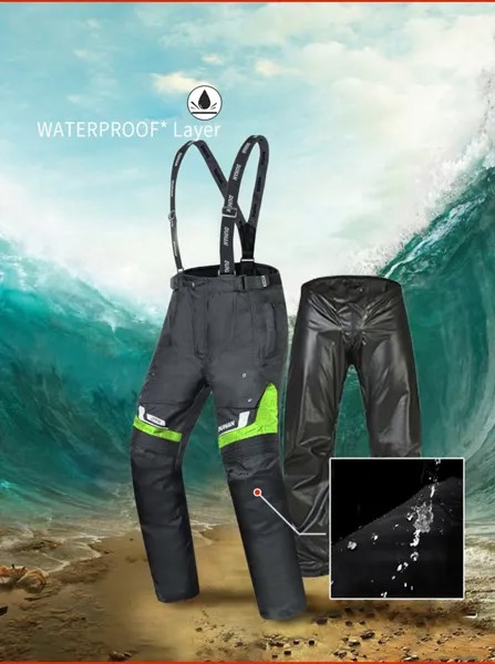 Мотоциклетные мужские брюки для мотокросса, мотоциклетные велосипедные брюки, защитная Броня на колени для езды по бездорожью, водонепроницаемые Панталоны