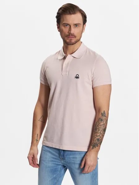 Рубашка-поло узкого кроя United Colors Of Benetton, розовый