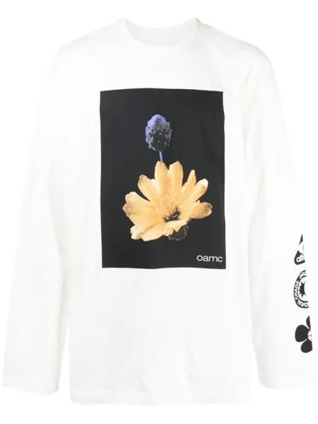 OAMC graphic-print long-sleeved T-shirt, белый
