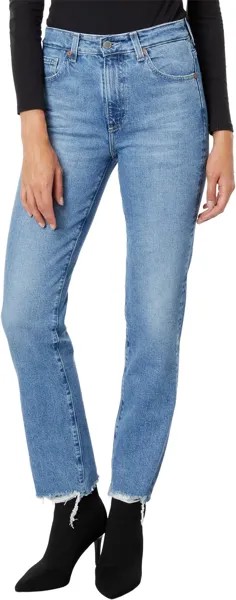 Джинсы Saige High-Waist Straight Leg Jeans in Upper West Destructed AG Jeans, цвет Upper West Destructed