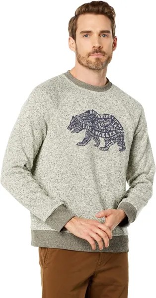 Толстовка Lucky Brand Los Feliz Fleece California Bear Crew, цвет Cream