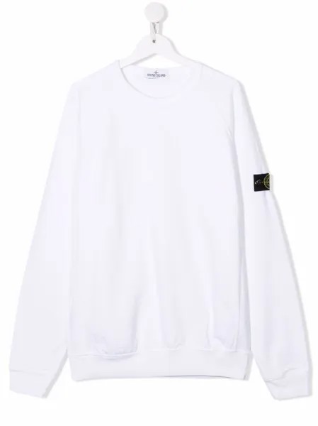 Stone Island Junior толстовка с нашивкой-логотипом