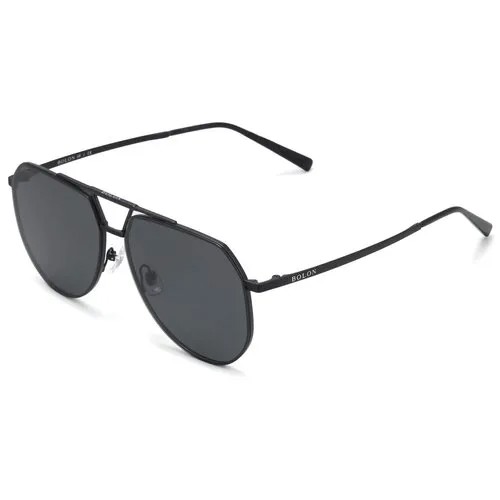 Солнцезащитные очки BOLON, авиаторы, оправа: металл, поляризационные, с защитой от УФ, для мужчин, черный