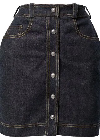 Chanel Pre-Owned джинсовая юбка 1997-го года на пуговицах