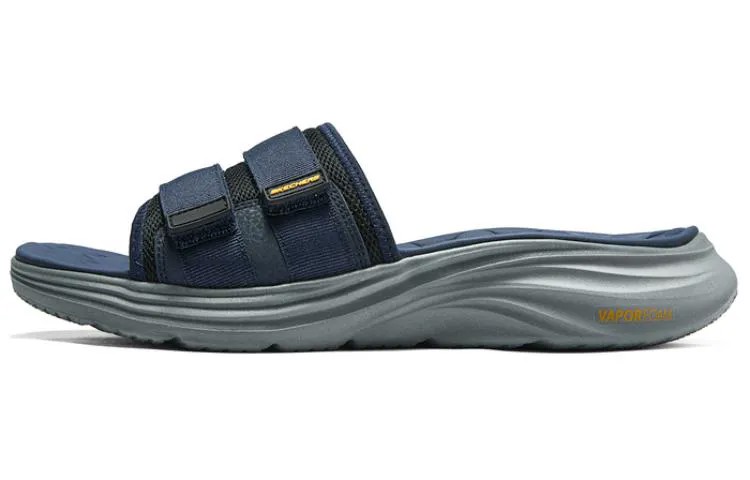Спортивные шлепанцы мужские темно-синие/черные Skechers
