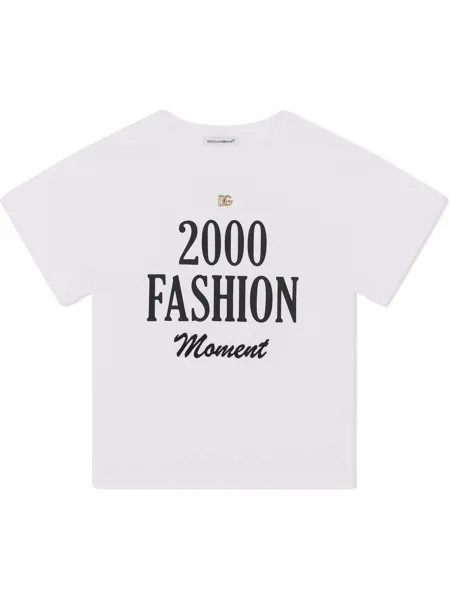 Dolce & Gabbana Kids футболка с принтом 2000 Fashion Moment