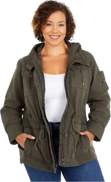 Парка Plus Size Hooded Cotton Military Parka Jacket Levi's, цвет Army Green