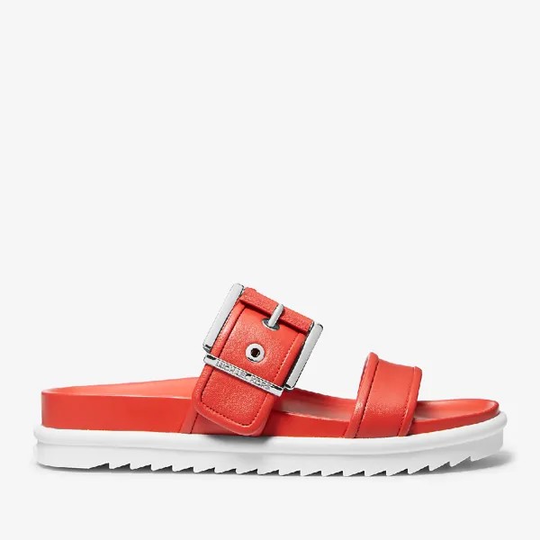 Сандалии Michael Michael Kors Colby Leather Slide, белый/красный