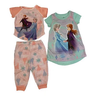 Лицензионный комплект пижамы Disney Girls Frozen Extra Soft из 3 предметов