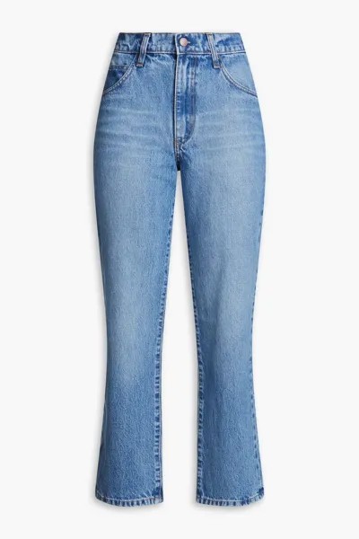 Укороченные джинсы прямого кроя с высокой посадкой Hardy Nobody Denim, средний деним