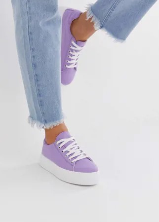 Сиреневые массивные кроссовки со шнуровкой ASOS DESIGN-Фиолетовый