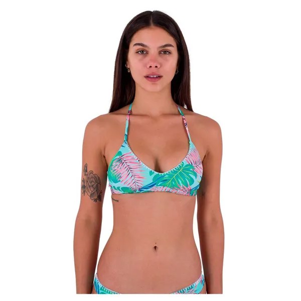 Топ бикини Hurley Java Tropical Adjustable, зеленый