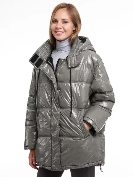 Куртка женская oodji 10203093 серая 38 EU