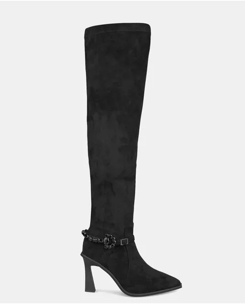 Женские ботинки с высоким голенищем и острым носком Alma en Pena, черный