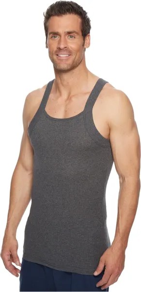 Майка 2-Pack ESSENTIAL Square-Cut Tank 2(X)IST, цвет Charcoal Heather/Grey Heather