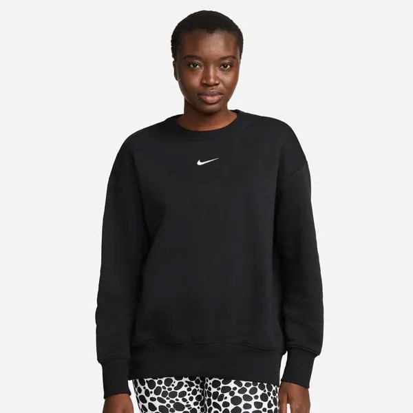 Толстовка Sportswear Phoenix Fleece Oversized Crewneck Sweatshirt NIKE, цвет black/sail