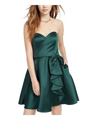 BLONDIE Женское зеленое платье без рукавов выше колена с расклешенным кроем для подростков 13