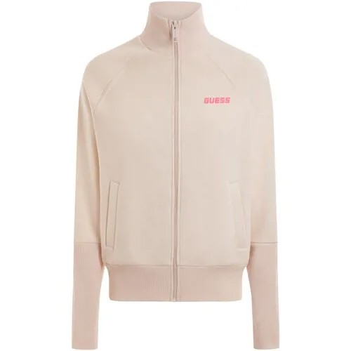 Олимпийка GUESS, силуэт прямой, средней длины, размер M, бежевый
